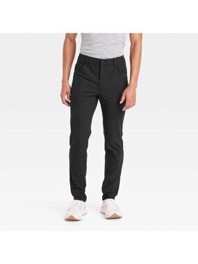K-232 All In Motion Mens Black Trousers 34X30 Stretch Fabric Comfortable Fit